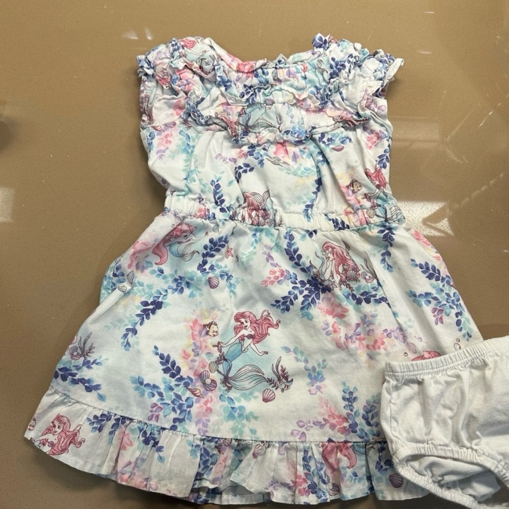 Janie and jack x Disney little mermaid Ariel dress